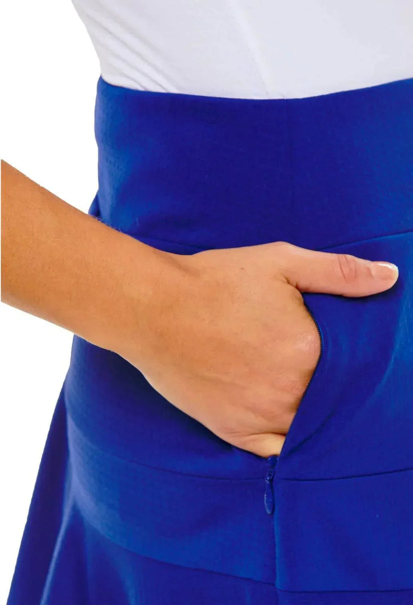 IBKUL UPF 50+ Moisture Wicking Solid Flounce Skort