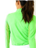 IBKUL Women's Zip with Adjustable Drawstring Lime Polo
