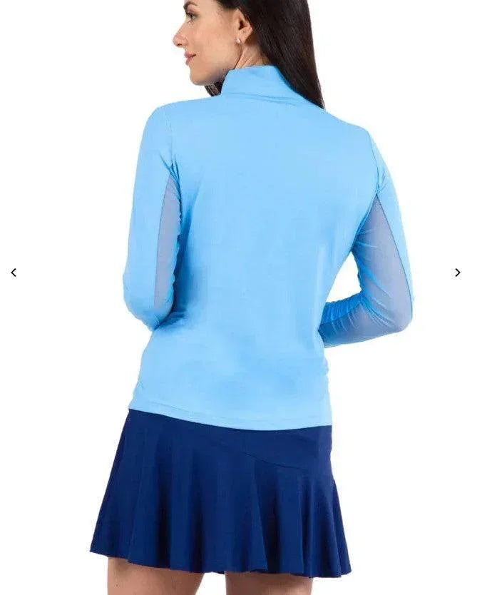 IBKUL Athleisure Wear Sun Protective UPF 50+ Long Sleeve Mock neck