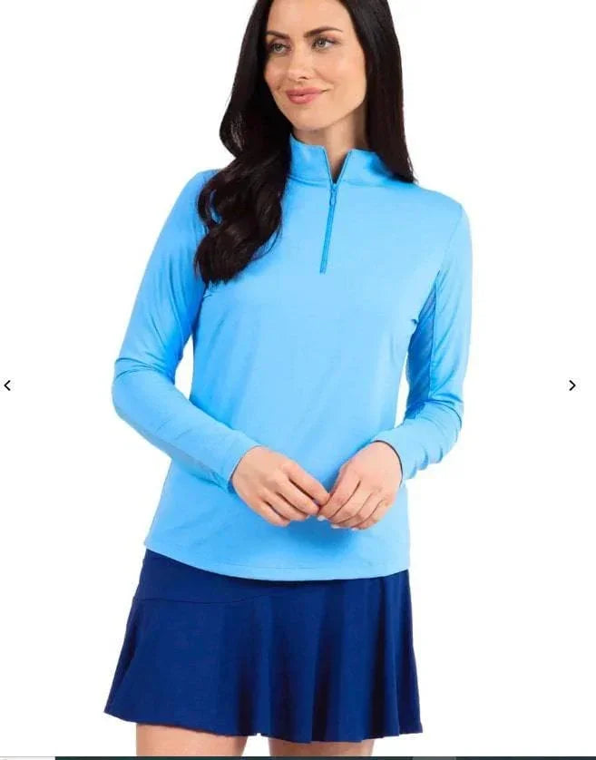 IBKUL Athleisure Wear Sun Protective UPF 50+ Long Sleeve Mock neck