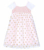 JUSBE Kids: LONG GOLD/BLUSH POLKA Dot Layered Tulle Dress