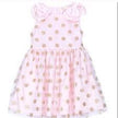 JUSBE Kids: LONG GOLD/BLUSH POLKA Dot Layered Tulle Dress