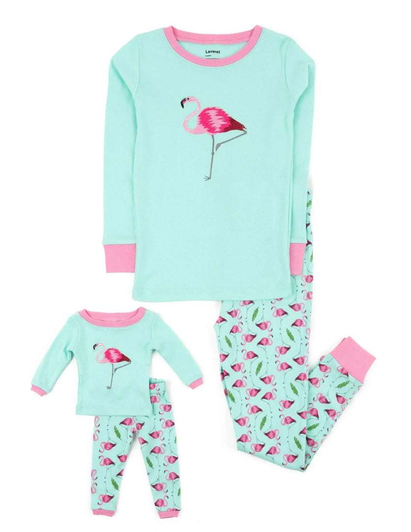 Matching Girl and Doll 4 PC COTTON PAJAMAS fit American Girl and 18