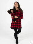 Matching Girl and Doll Plaid Dress fits American Girl and 18