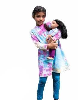 Matching Girl and Doll Cotton Dress for American Girl Doll or Any 18