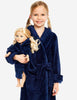 Matching Girl And Doll Fleece Hooded Robe (fits American Girl or 18