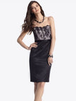 White House Black Market Satin n Lace Dress Size 10