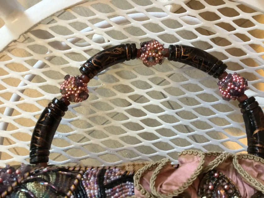 Mary Frances Beaded Fabric Handbag Boho Style EXCELLENT USED CONDITION