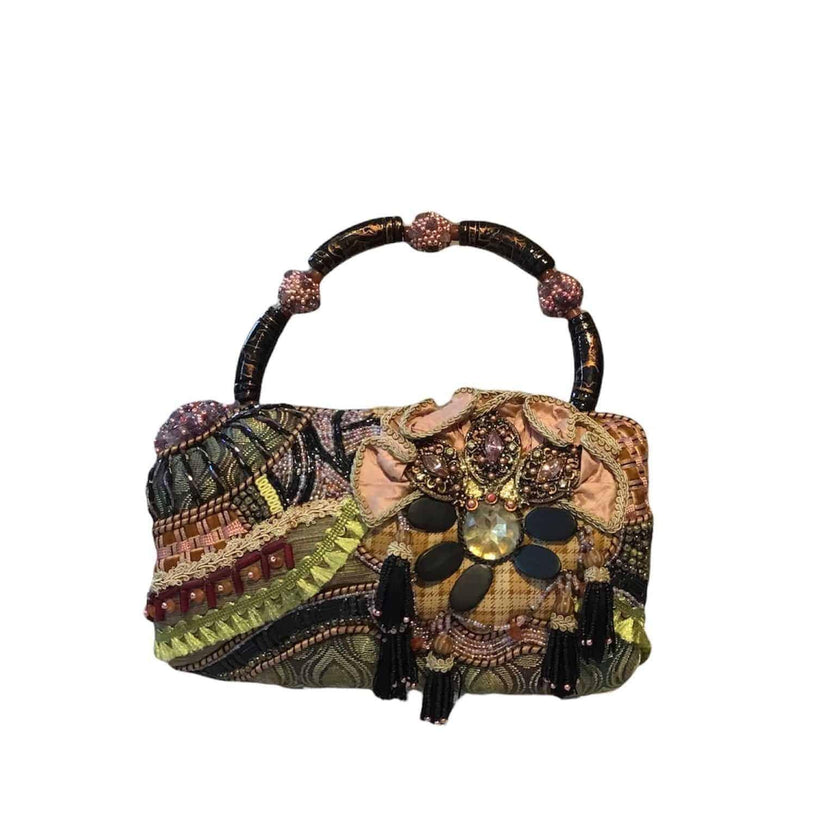 Mary Frances Beaded Fabric Handbag Boho Style EXCELLENT USED CONDITION