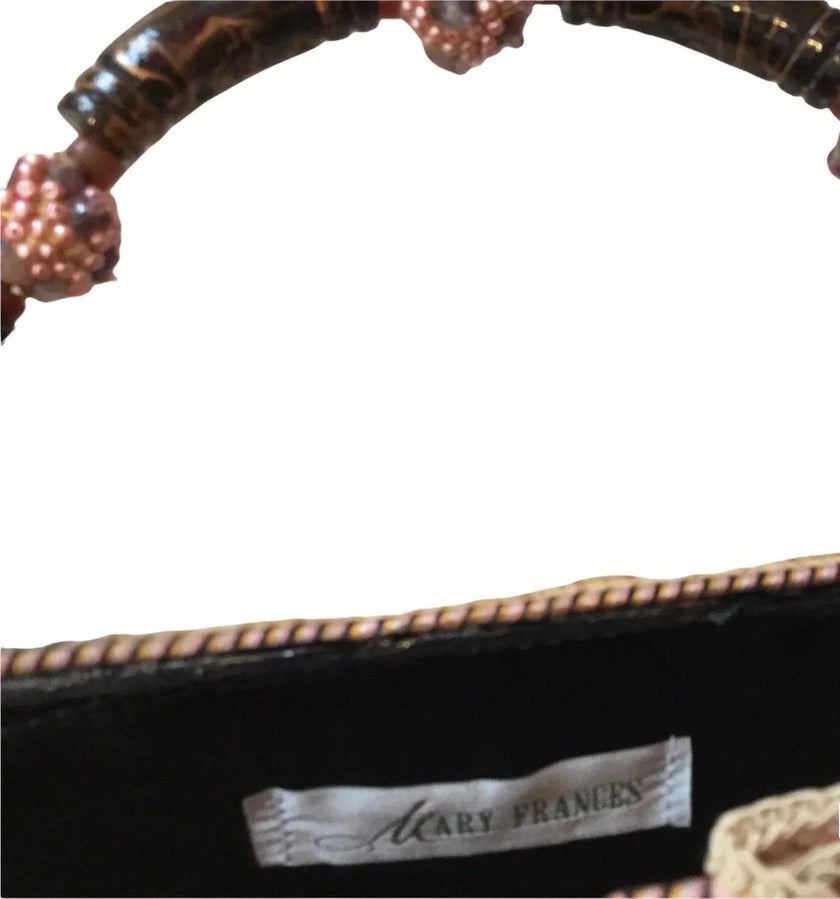 Mary Frances Beaded Fabric Handbag Boho Style EXCELLENT USED CONDITION
