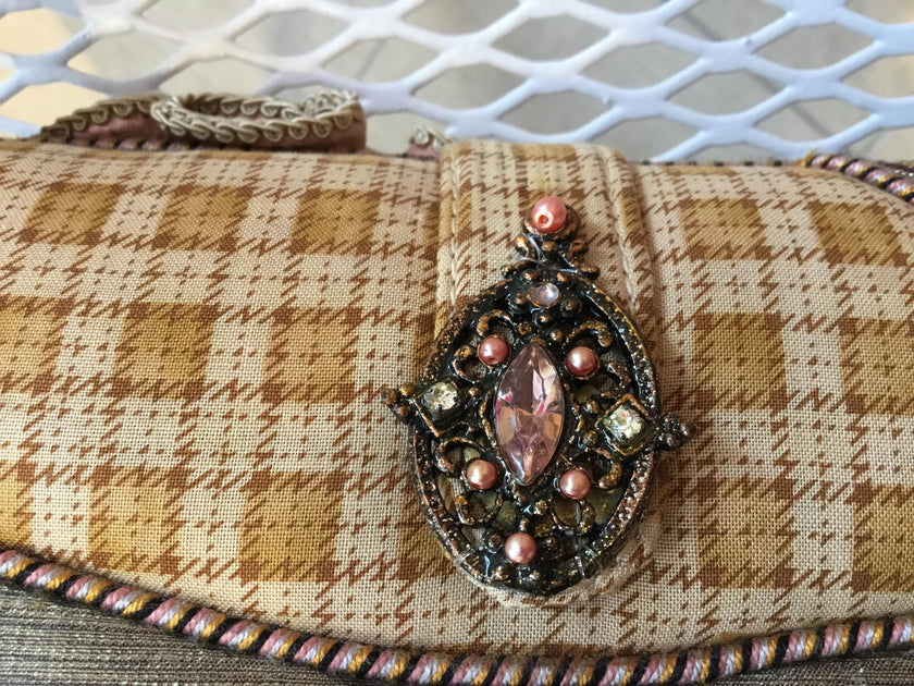 Mary Frances Beaded Fabric Handbag Boho Style EXCELLENT USED CONDITION