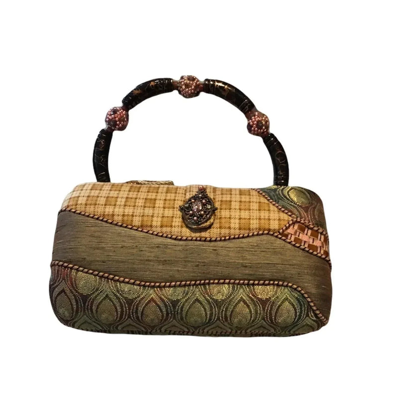 Mary Frances Beaded Fabric Handbag Boho Style EXCELLENT USED CONDITION