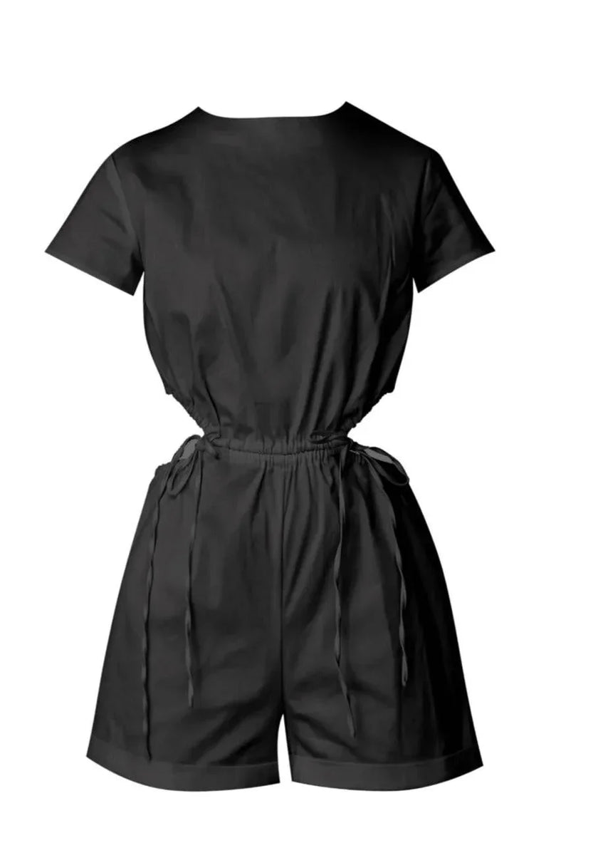 Copy of MEET-MARIE TWEEN Maria White Embroidered Romper Cotton Cutout