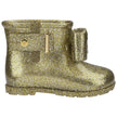 Mini Melissa Sugar Rain Bow Glass Gold Glitter Boots