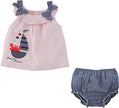 Mud Pie Sail Away Nautical Baby Girl Crab Pinafore & Bloomer