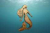 coastal cottage decor wooden mermaid ocean sculpture handmade cape cod art