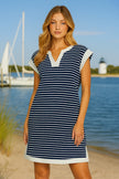Ellie Coastal Resort Shift Dress with Pockets