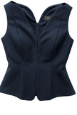 Gracia Blue Zip-Up Evening Vest –