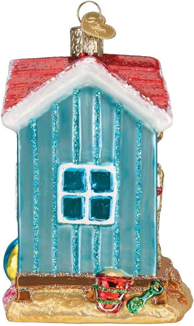 Old World Christmas House Ornament, Beach Blue 20112