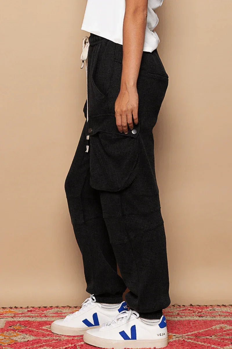 POL Cargo Drawstring Jogger Pants
