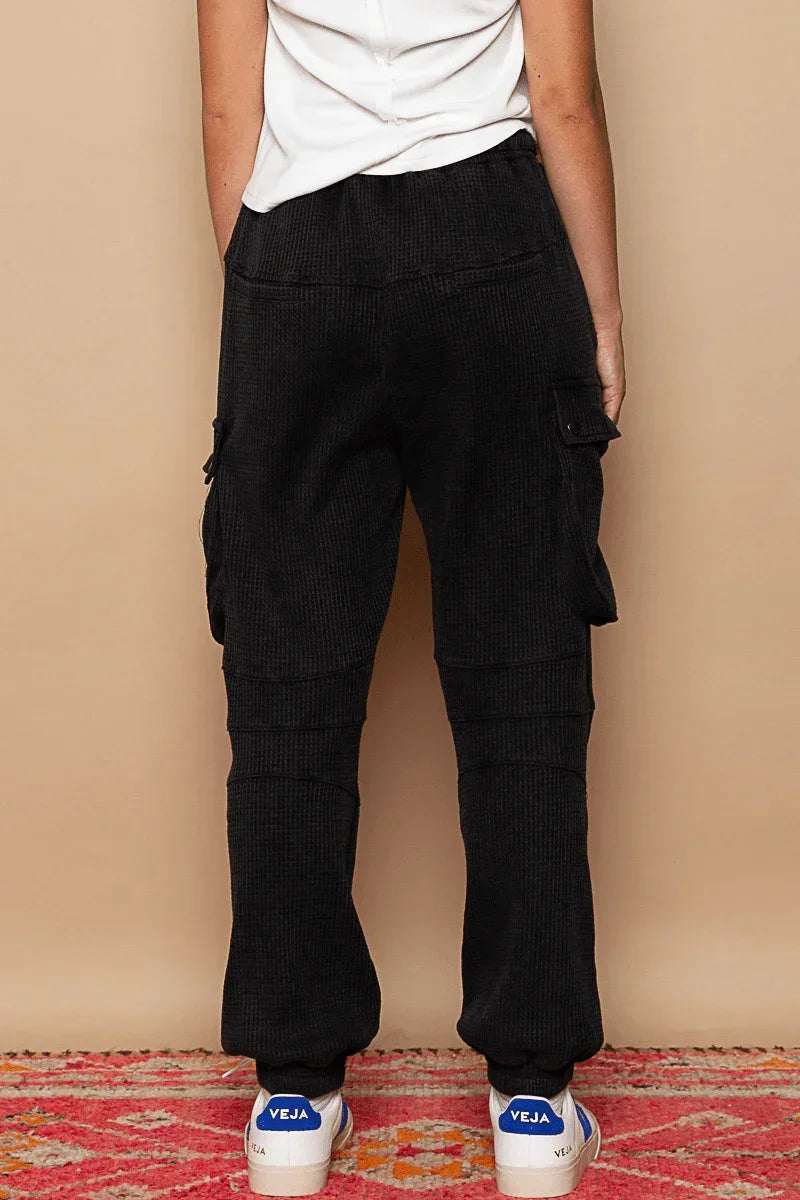 POL Cargo Drawstring Jogger Pants