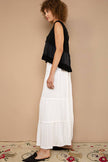 Pol Wide Leg Bohemian Ribbed Knit Pants in Black