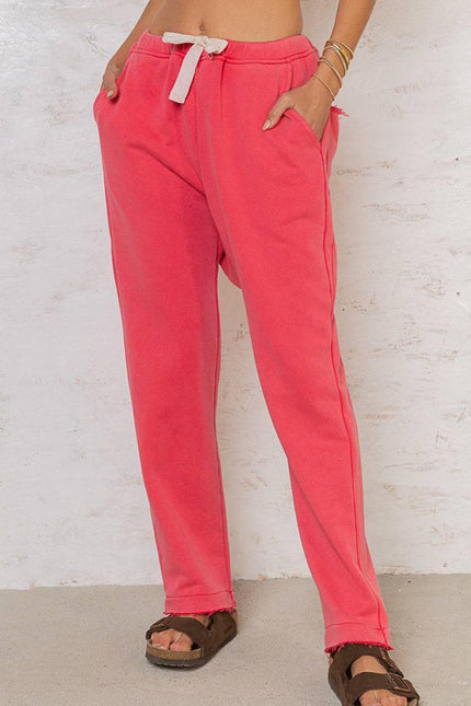 POL Flamingo Cropped Hoodie & Jogger Lounge Set for Women – French Terry Matching Set