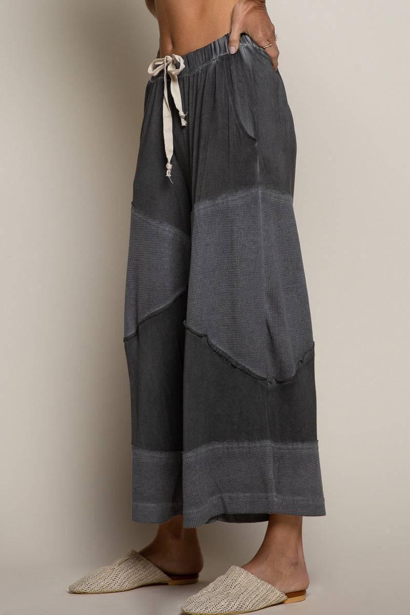 POL Boho Ribbed Culotte Knit Pants