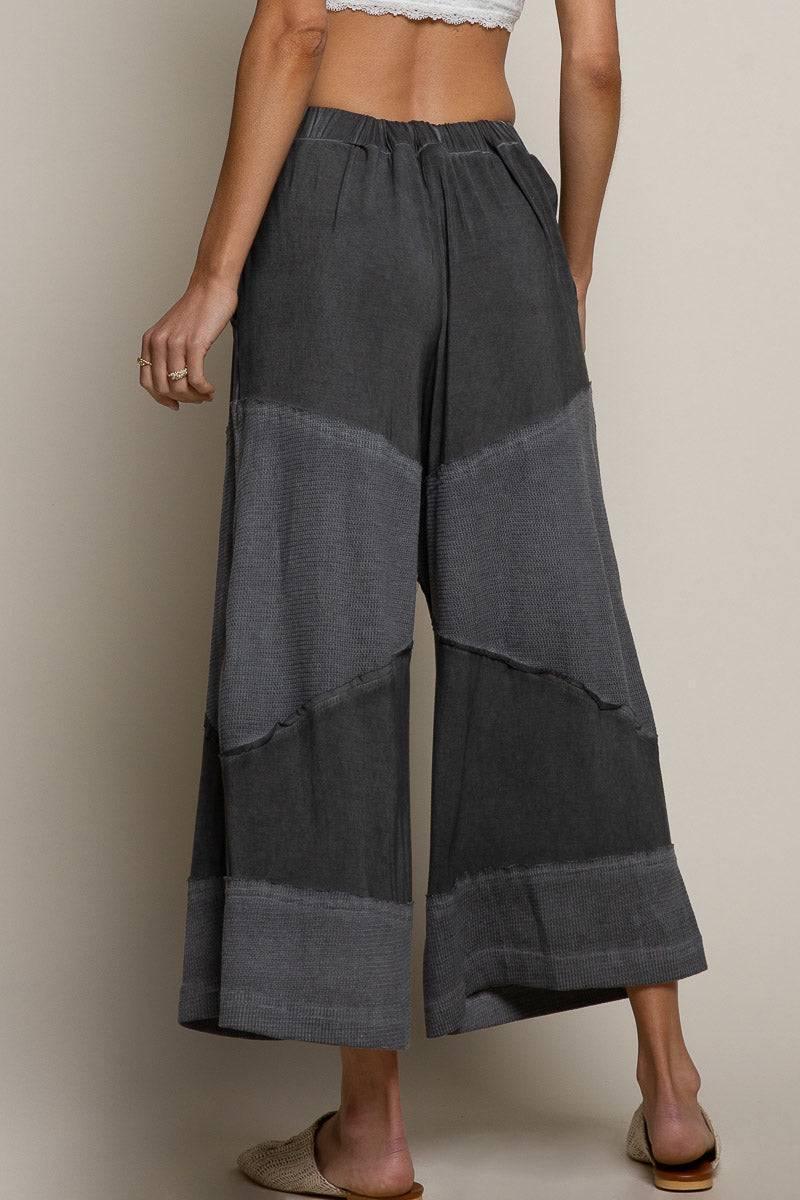 POL Boho Ribbed Culotte Knit Pants