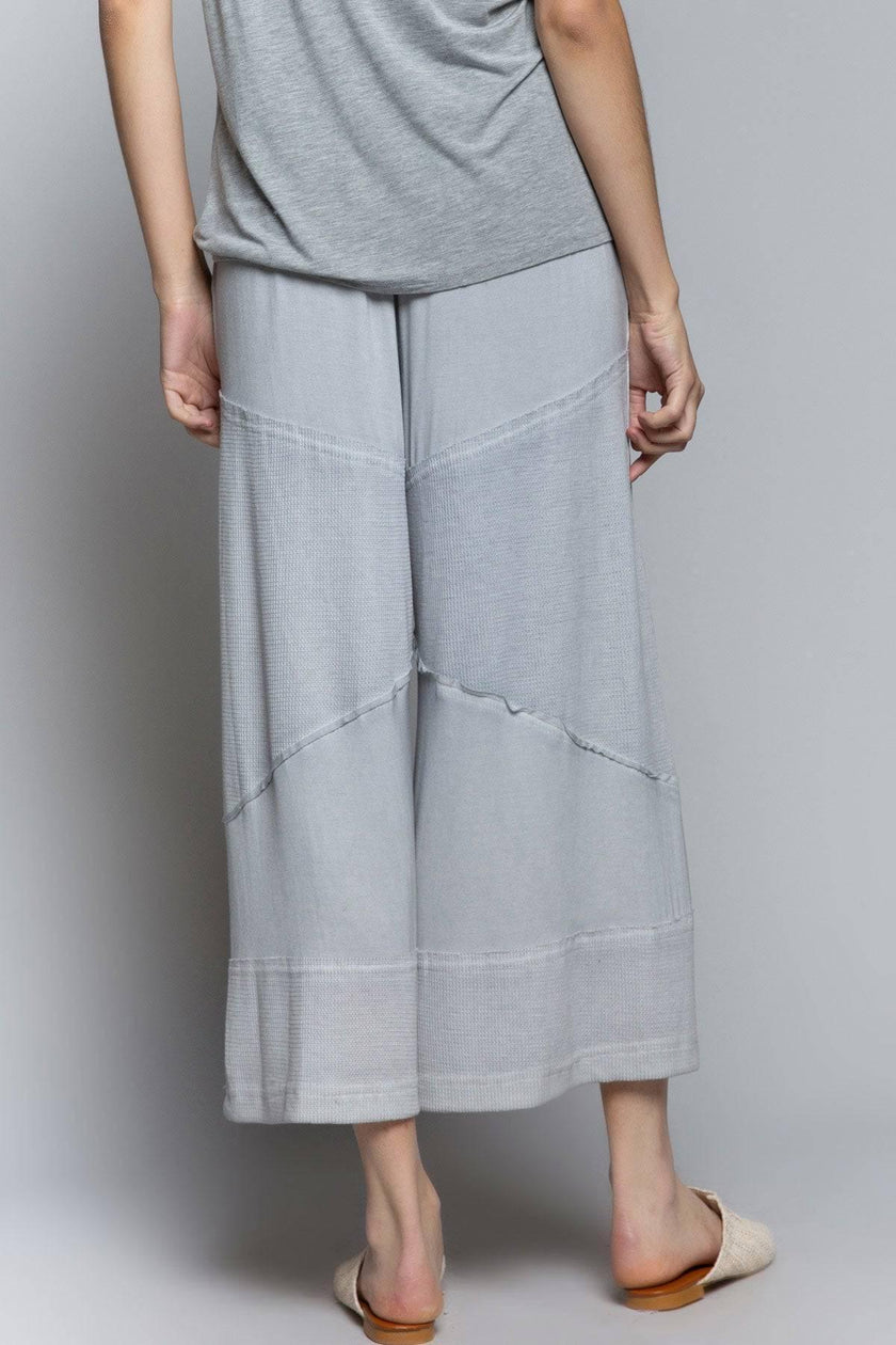 POL Boho Ribbed Culotte Knit Pants