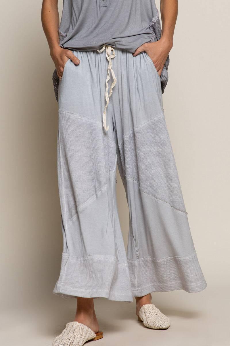 POL Boho Ribbed Culotte Knit Pants
