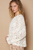 POL Crochet Knit Sweater for Effortless Style