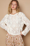 POL Crochet Knit Sweater for Effortless Style