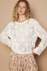 POL Crochet Knit Sweater for Effortless Style