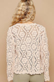 POL Crochet Knit Sweater for Effortless Style