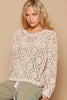 POL Crochet Knit Sweater for Effortless Style