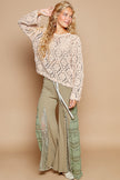 POL Crochet Knit Sweater for Effortless Style