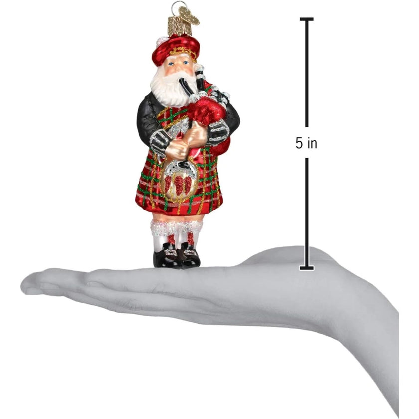 Old World Christmas Highland Santa Glass Ornament