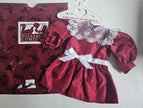 Pleasant Company RARE 1989 & 1994  Samantha Christmas Cranberry Party Dress