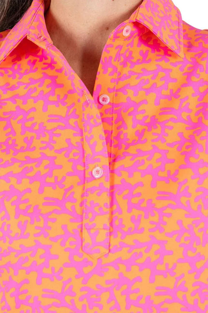 Sailor Sailor Women’s Port Dress – Coral Pink & Orange A-Line Resort Dress