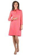 SAILOR SAILOR Women's Port Dress- Tiny Coral Pink/Orange Resort DRESS