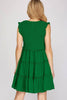 GREEN ENVY WOMENS TIERED SMOCKED DRESS