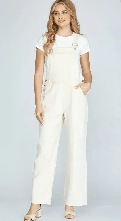 CLARA Cotton Washed Twill Overalls