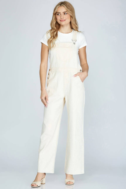 CLARA Cotton Washed Twill Overalls