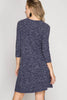 SHE + SKY - RIBBED KNIT DRESS WITH FRONT WRAP AND BUCKLES