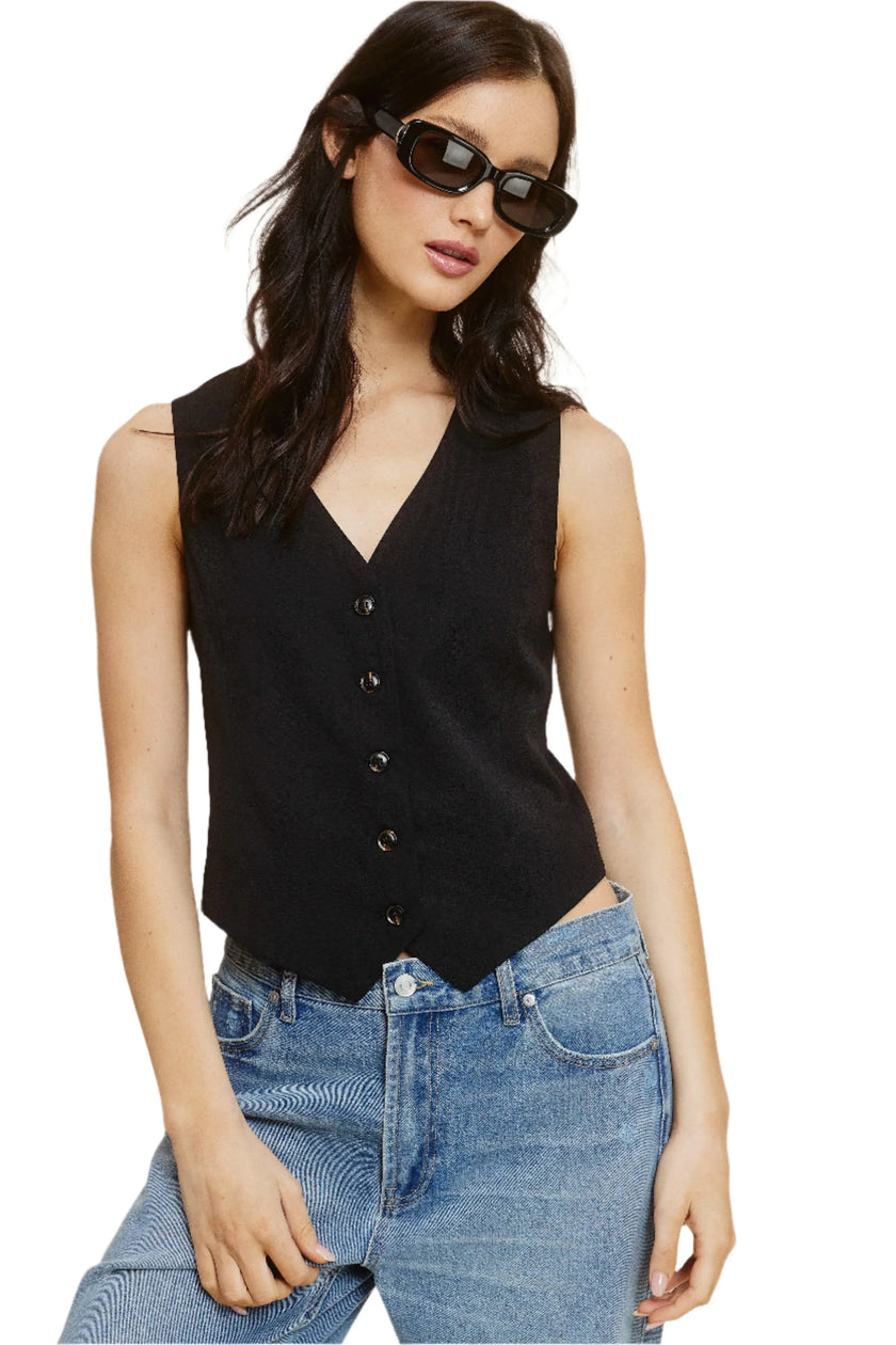 Beverly Classic Sleeveless V Neckline Tailored Vest
