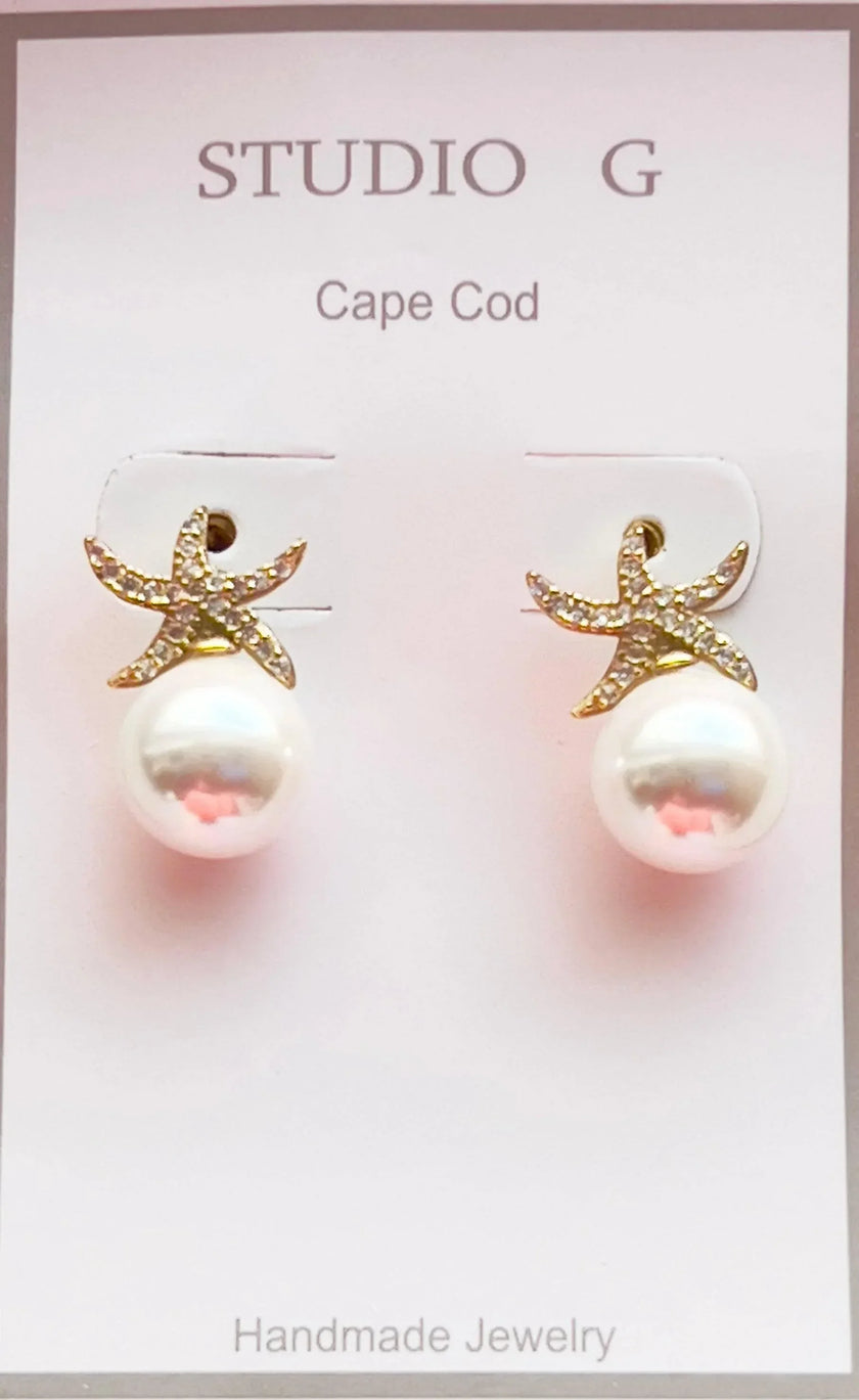 Studio G Shell Starfish Earring in Gold or Silver
