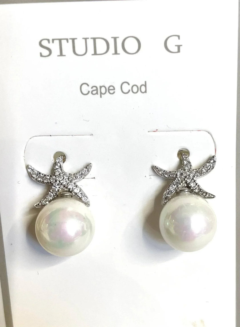 Studio G Shell Starfish Earring in Gold or Silver