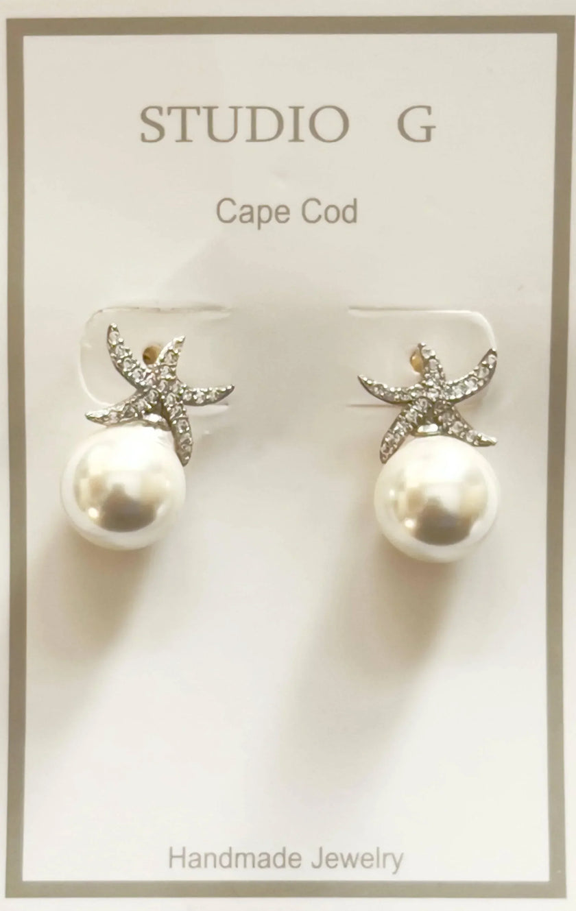 Studio G Shell Starfish Earring in Gold or Silver