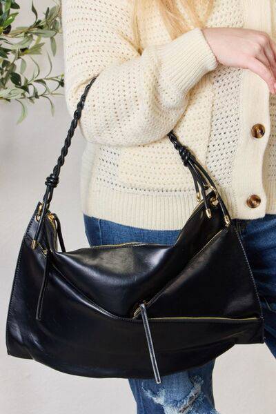 SHOMICO Zipper Detail Shoulder Bag with Pouch - Cape Cod Fashionista